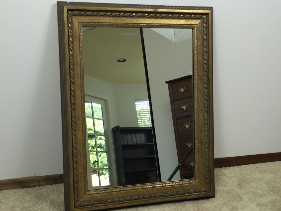 Vintage Gilt Wood Wall Mirror [Photo 5]