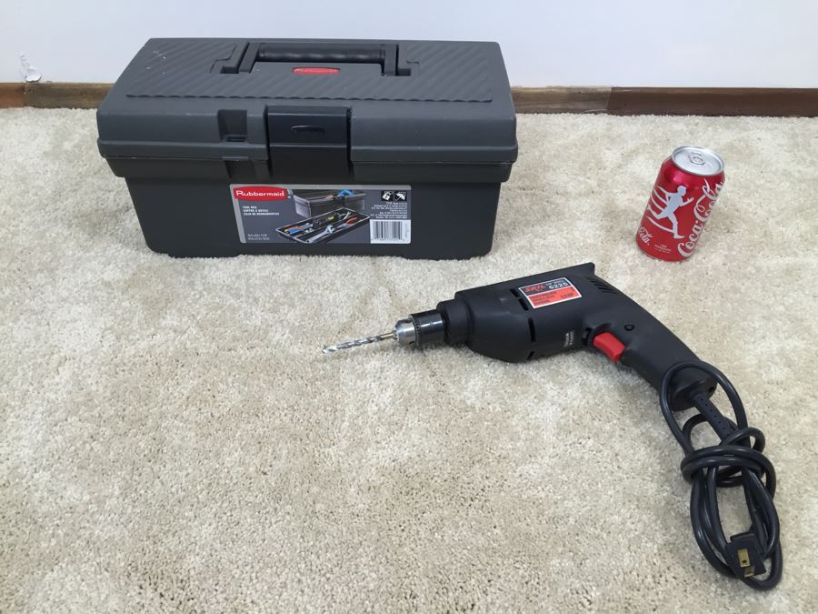 Toolbox Filled With Tools And SKIL 3/8' Electric Drill [Photo 1]