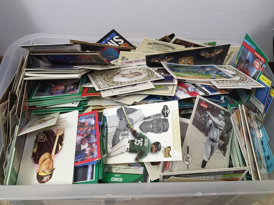Lot Of Various Cards Mostly Baseball Cards With Several Baseball Books And Ultra Pro Carrying Case [Photo 2]