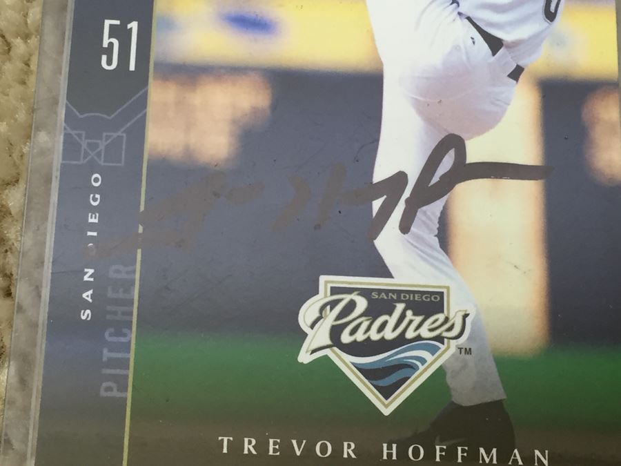 Tony Gwynn And Trevor Hoffman Signed Autographs Padres Baseball Cards [Photo 3]