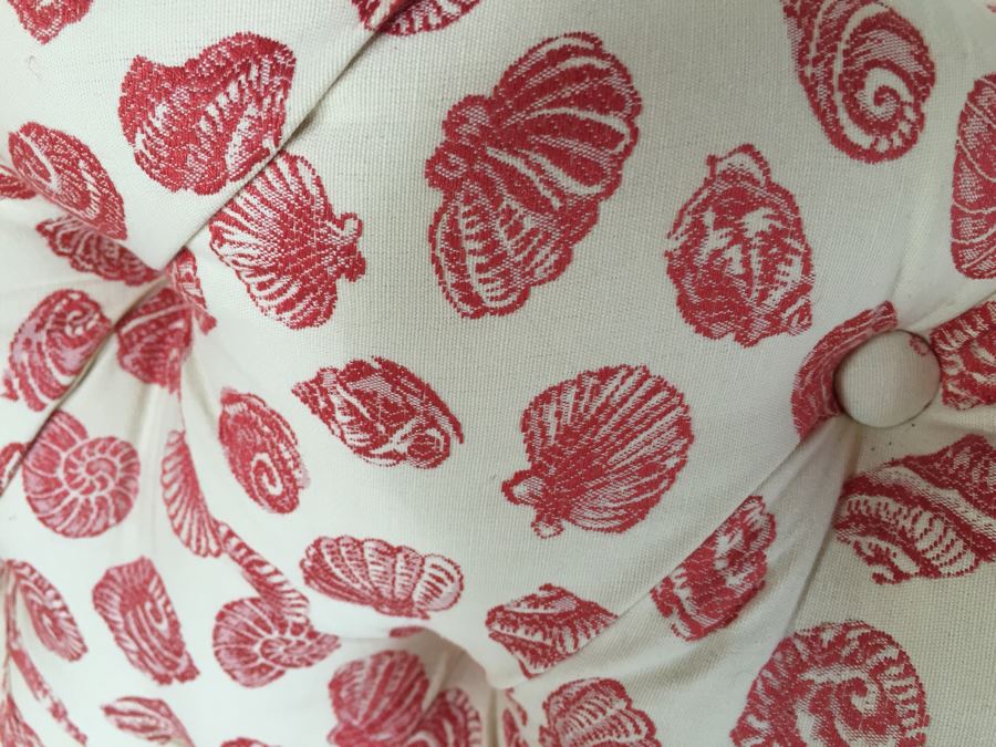 Nice Tufted Seashell Pattern Headboard With Like New McRoskey Mattress 60 x 80 And Bedding - Mattress & Box Spring Retails For $5,000+ [Photo 2]