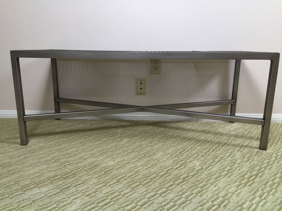 Industrial Metal Bench Coffee Table [Photo 6]