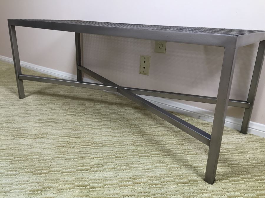 Industrial Metal Bench Coffee Table [Photo 13]