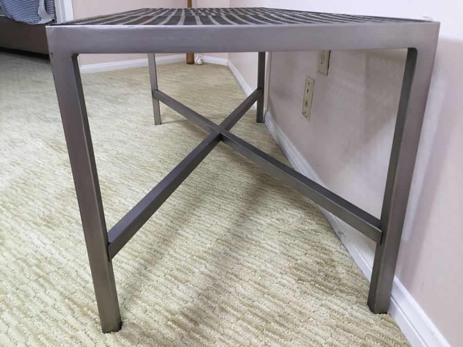 Industrial Metal Bench Coffee Table [Photo 9]