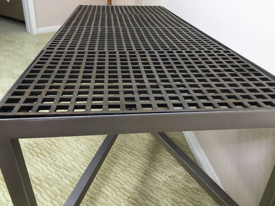 Industrial Metal Bench Coffee Table [Photo 10]