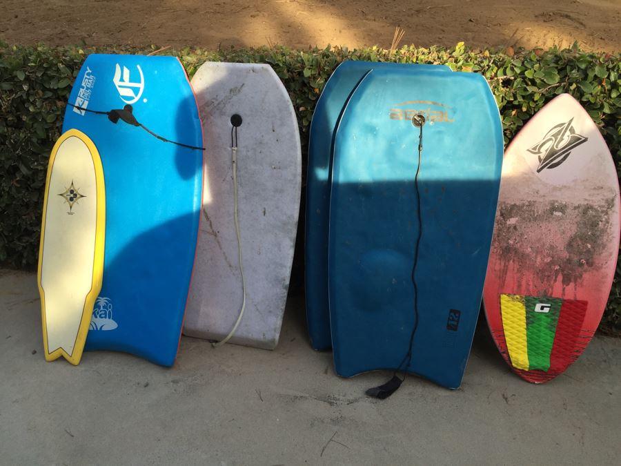 Collection Of Boogie Boards + Skim Board + Santa Barbara Skateboard [Photo 4]