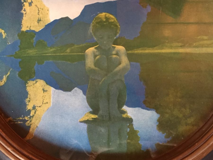 Vintage Framed Maxfield Parrish Print 'Evening' [Photo 2]