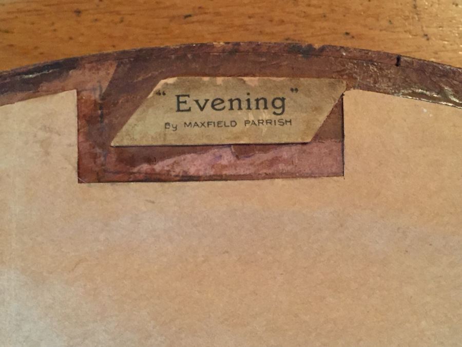 Vintage Framed Maxfield Parrish Print 'Evening' [Photo 12]