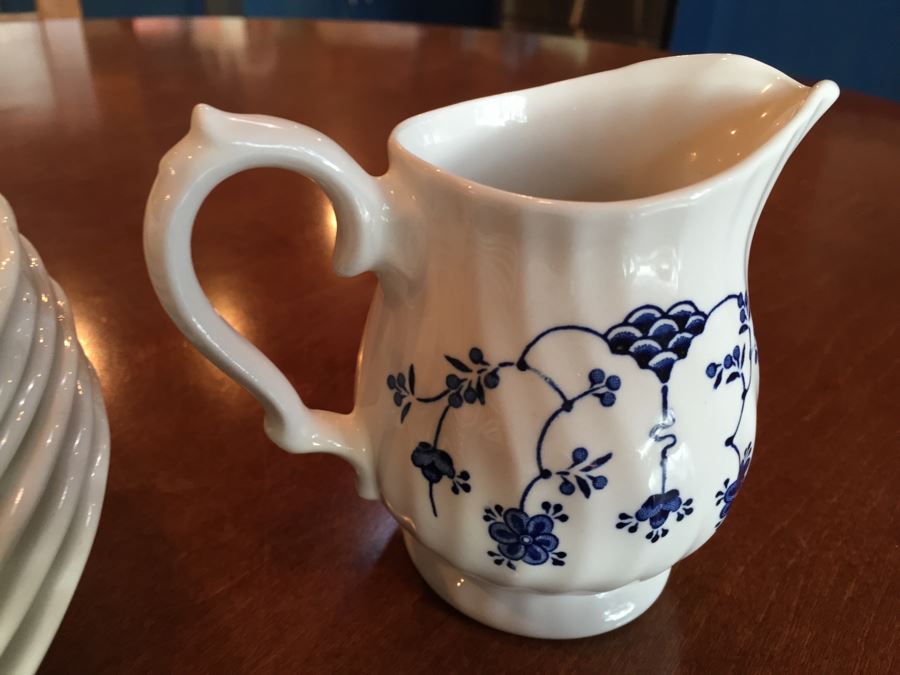 Fine English Tableware Churchill Made In Staffordshire England Plates, Cups, Saucers And Bowls + Mandalay RIDGWAY Ironstone Plates [Photo 8]