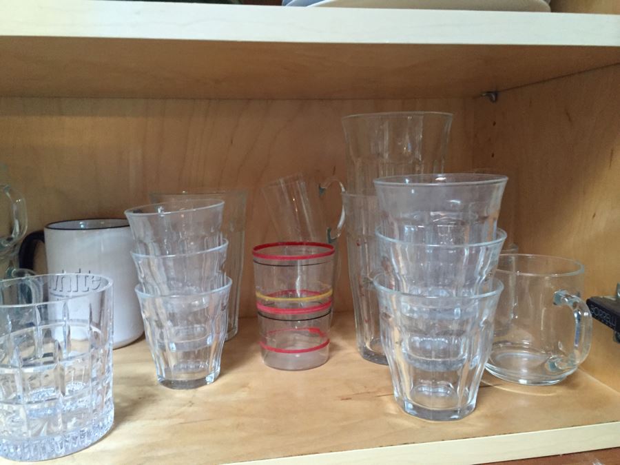 Cupboard Lot With Glasses, Plates And Bowls [Photo 3]