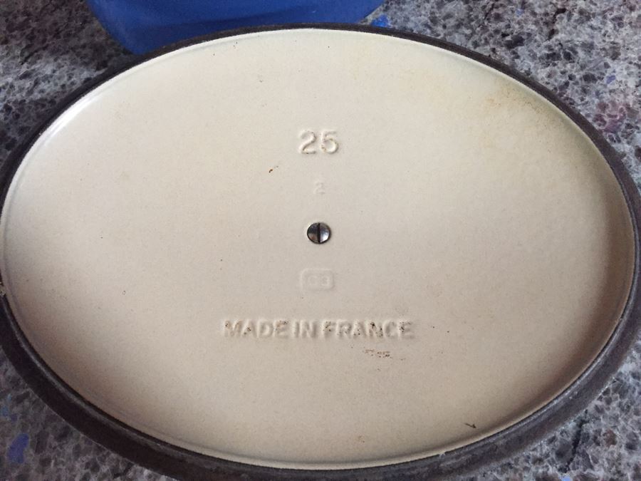 Le Creuset 3.5-Qt Oval Blue French Oven With Lid Made In France [Photo 8]