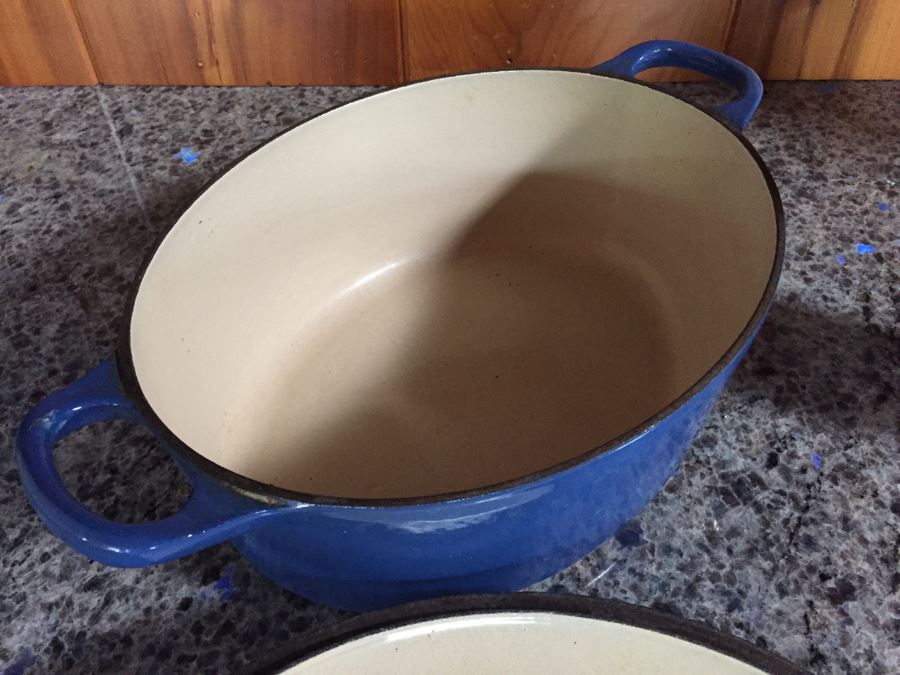 Le Creuset 3.5-Qt Oval Blue French Oven With Lid Made In France [Photo 10]