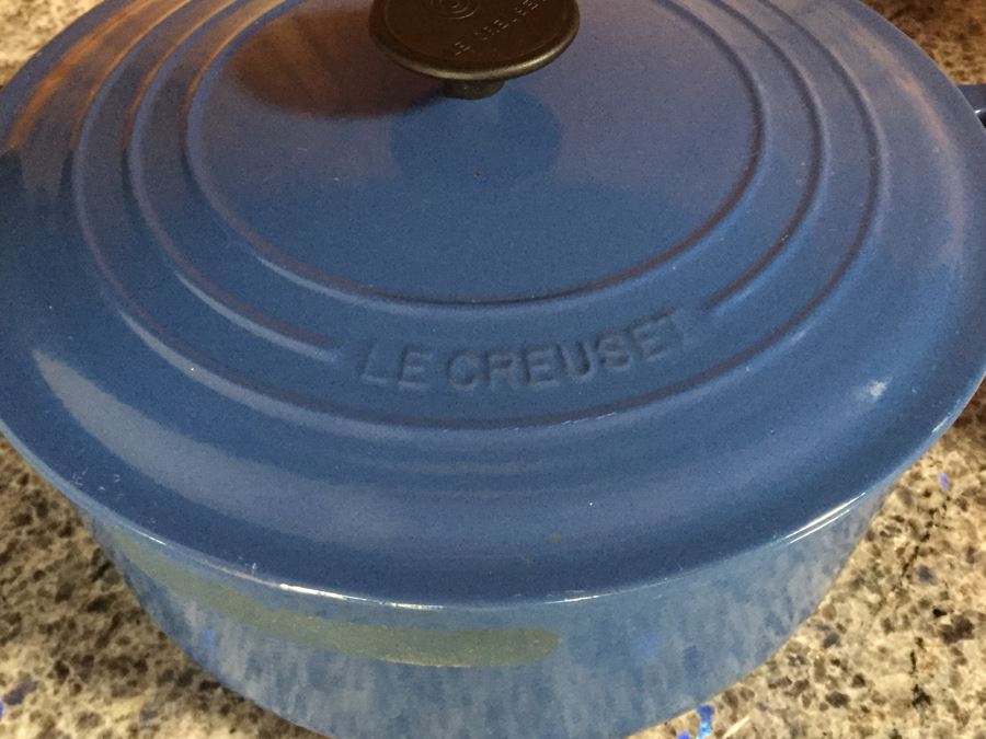 Le Creuset 7.25-Qt Round Blue French Oven With Lid Made In France [Photo 7]