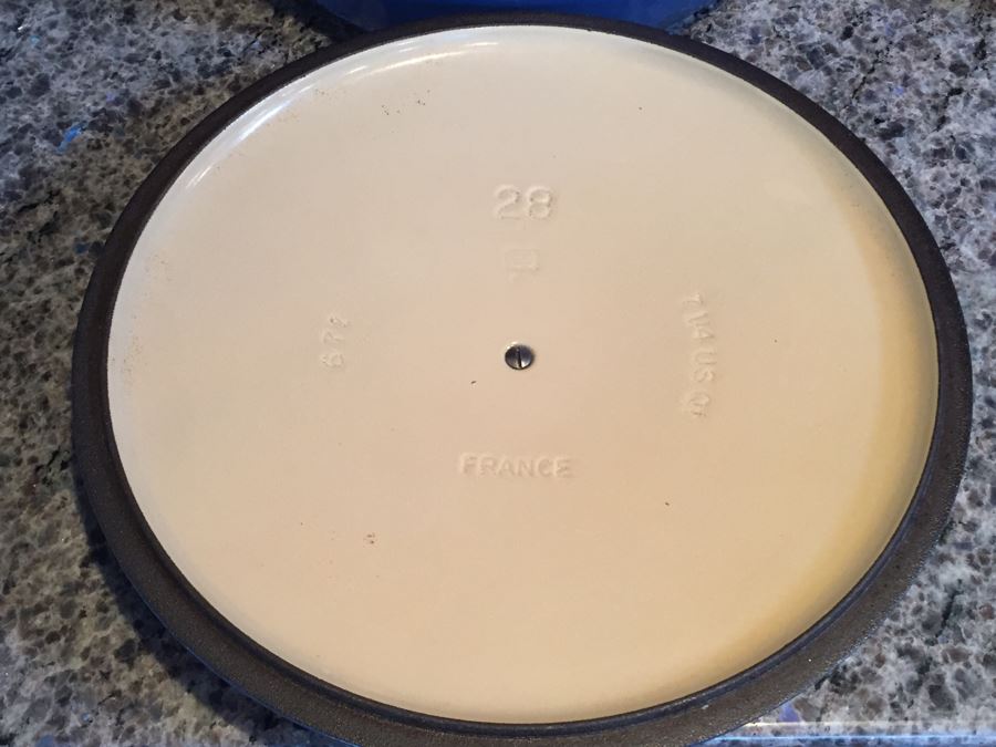 Le Creuset 7.25-Qt Round Blue French Oven With Lid Made In France [Photo 8]
