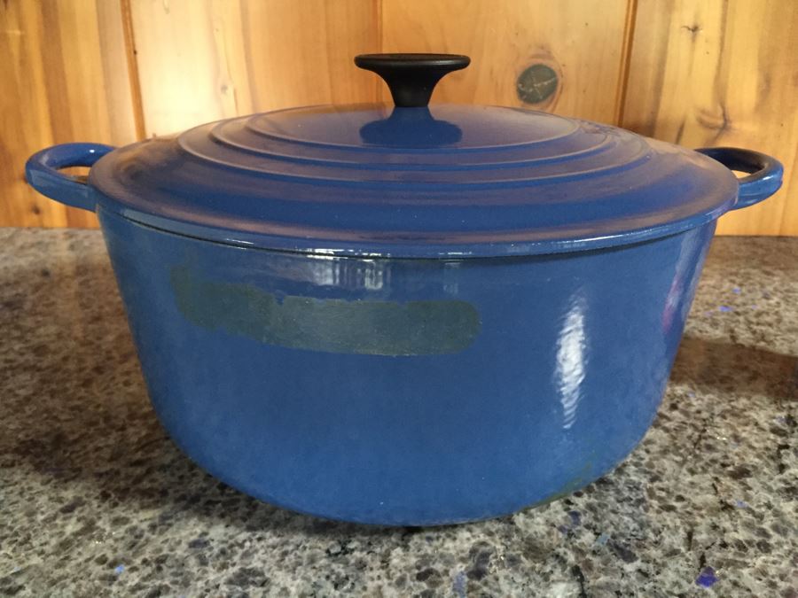 Le Creuset 7.25-Qt Round Blue French Oven With Lid Made In France [Photo 5]
