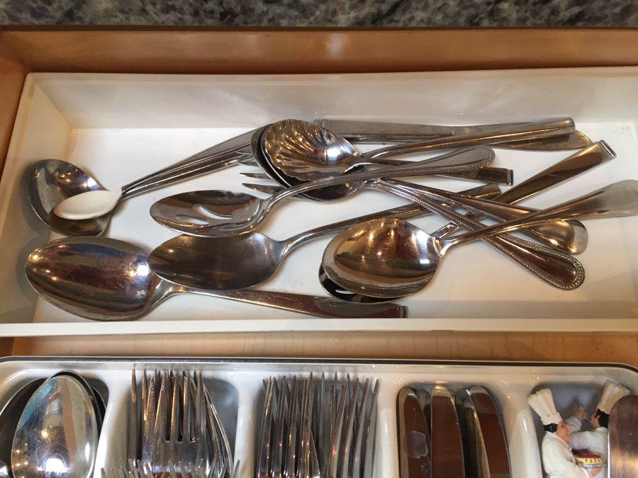 Flatware Lot Spoons, Forks, Knives From Pottery Barn, Reed & Barton And More [Photo 4]