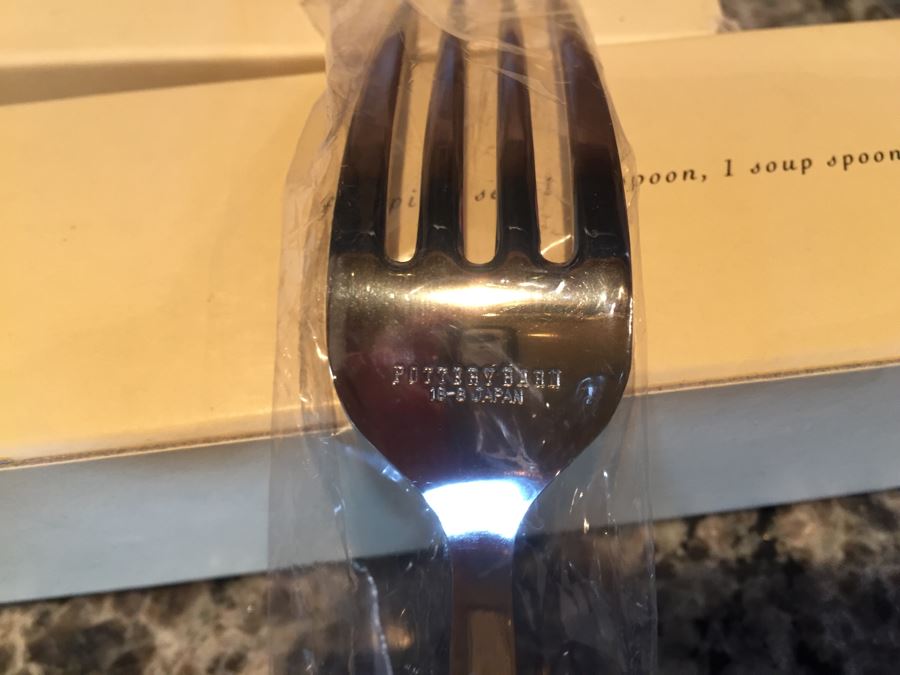 (5) New Pottery Barn Bevel Five Piece Flatware Sets [Photo 6]