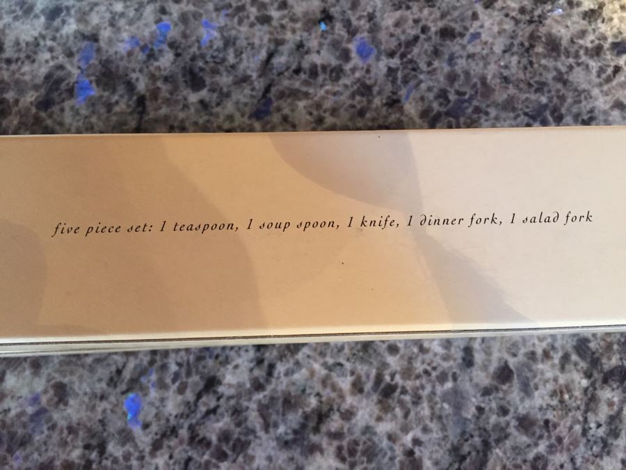 (5) New Pottery Barn Bevel Five Piece Flatware Sets [Photo 5]