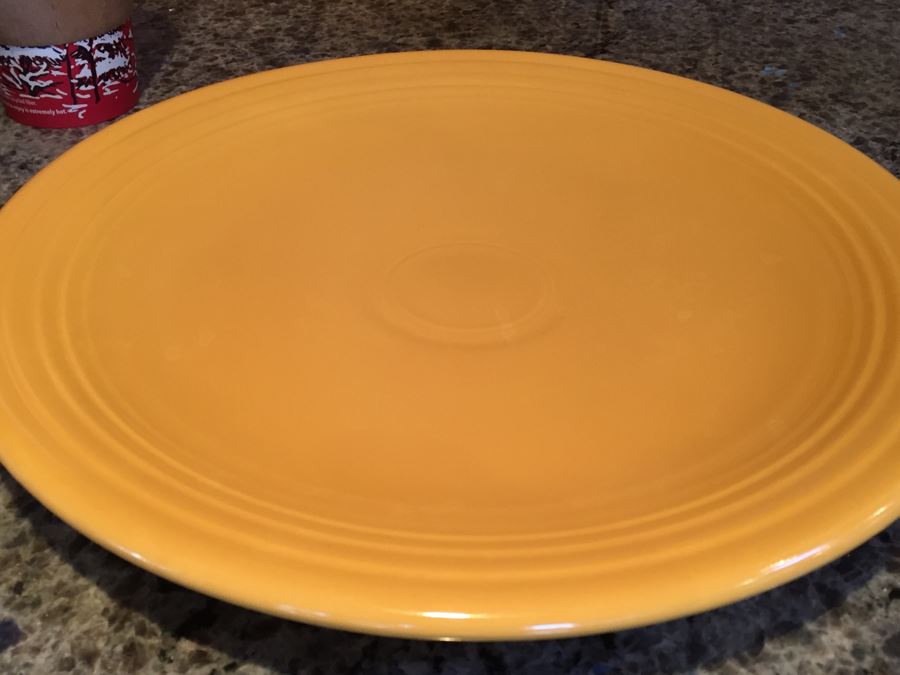 Hand Painted Signed Bowl And Early Yellow Fiestaware HLO Plate [Photo 7]