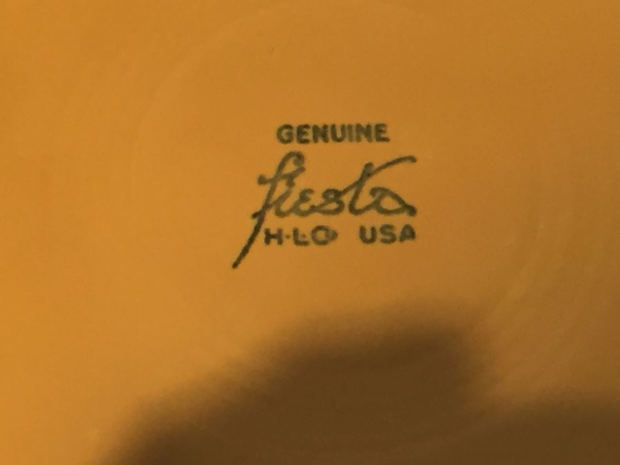 Hand Painted Signed Bowl And Early Yellow Fiestaware HLO Plate [Photo 3]
