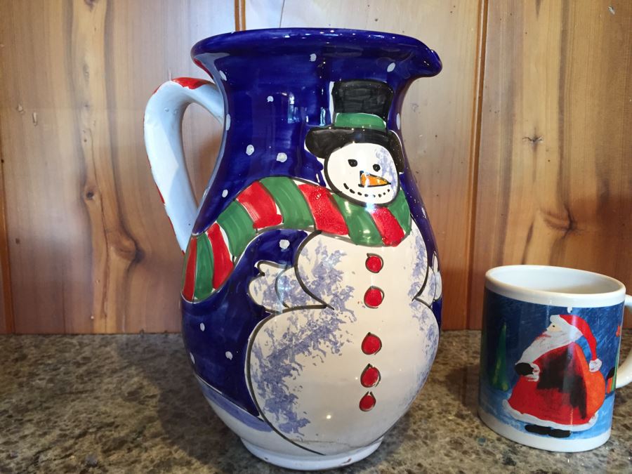 Christmas Pitcher And Coffee Mug Lot [Photo 3]