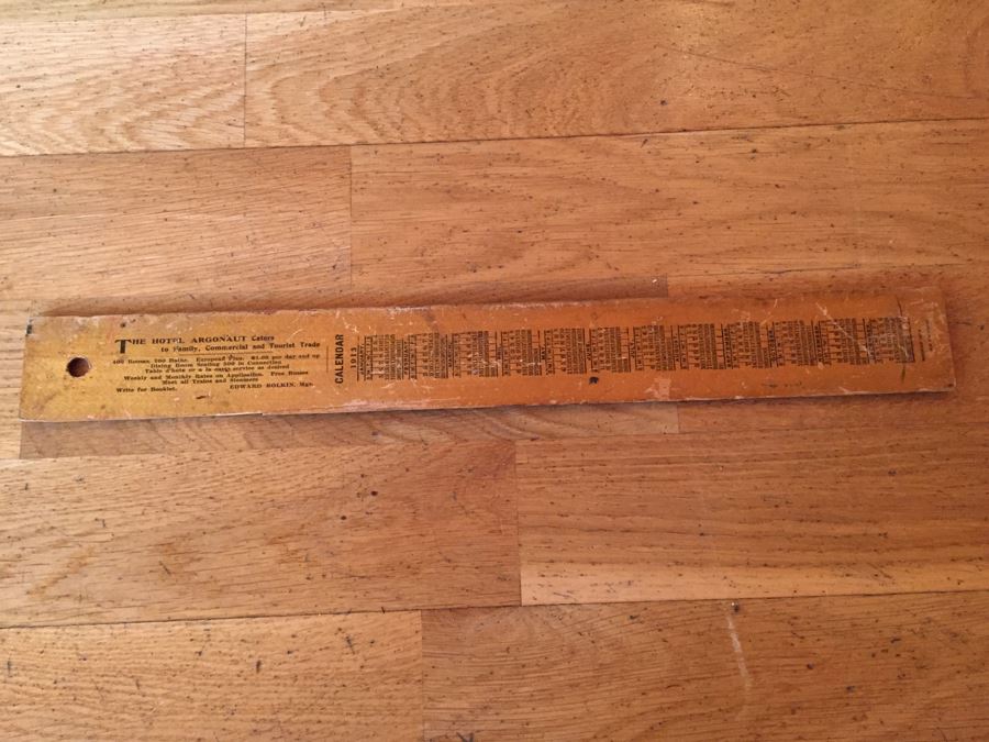 Old Hotel Argonaut 1915 Ruler And American Fruit Jar Rings Cupples Company [Photo 8]