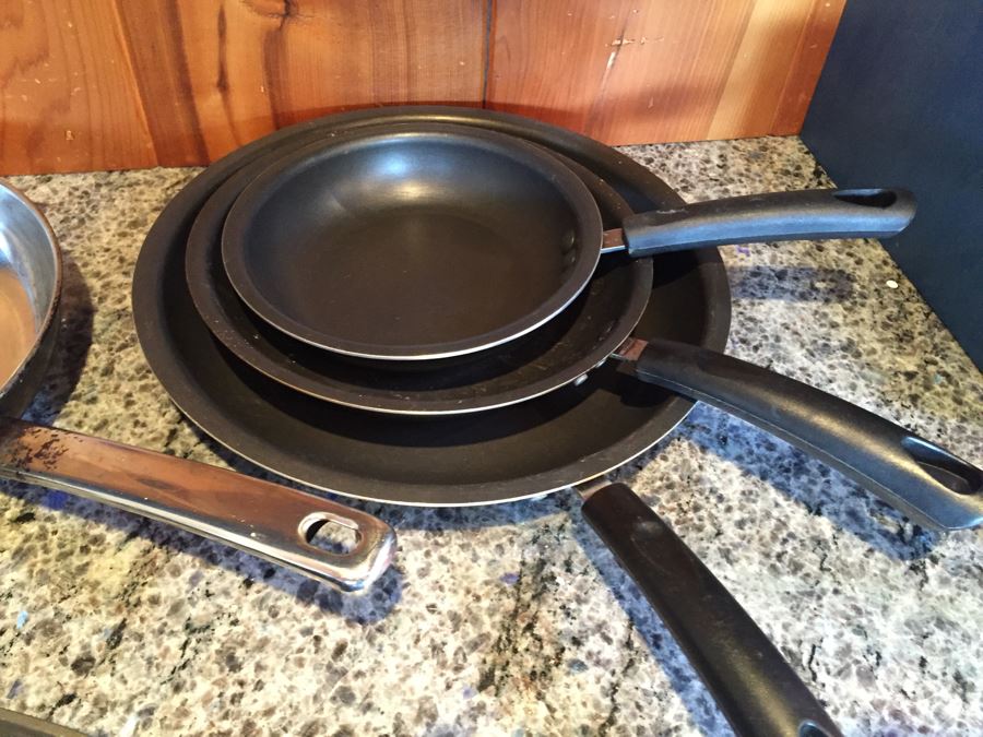 Skillet Pan Lot - Revere Ware, Macy's Grand Prix Tools Of The Trade, Commercial Aluminum Cookware [Photo 3]