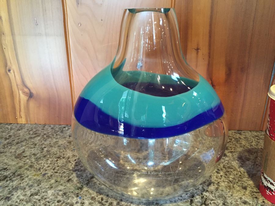 ACLU Glass Vase Bill Of Rights Award Presented To Kalpana & Jamie Rhodes February 9, 2011 [Photo 4]