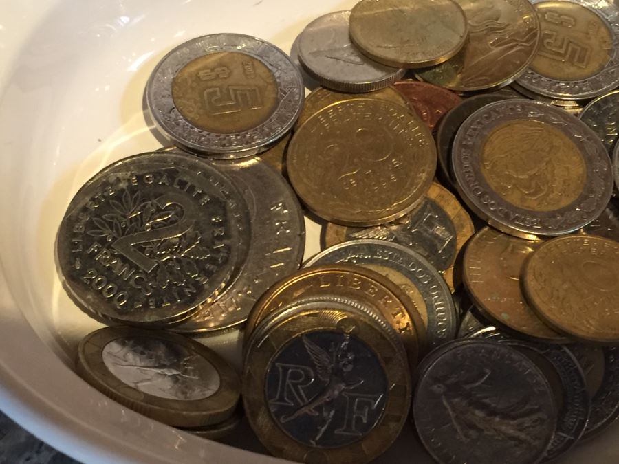 Bowl Filled With Foreign Coins [Photo 4]