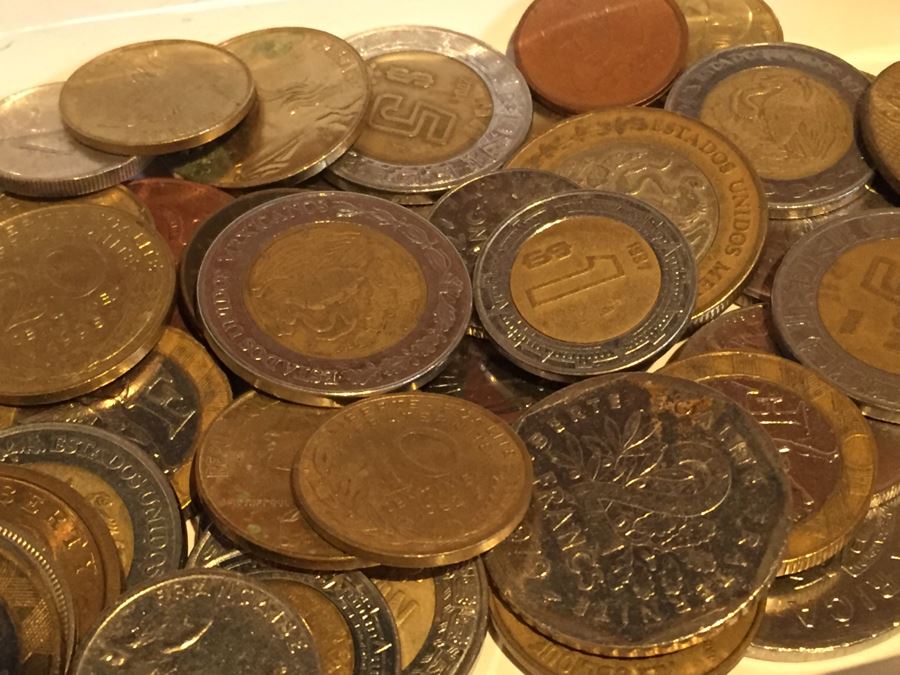 Bowl Filled With Foreign Coins [Photo 3]