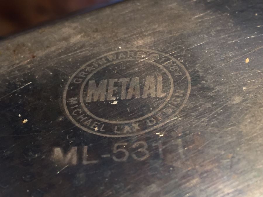 Modernist Bowl Metaal Michael Lax Design Grainware 1987 [Photo 3]