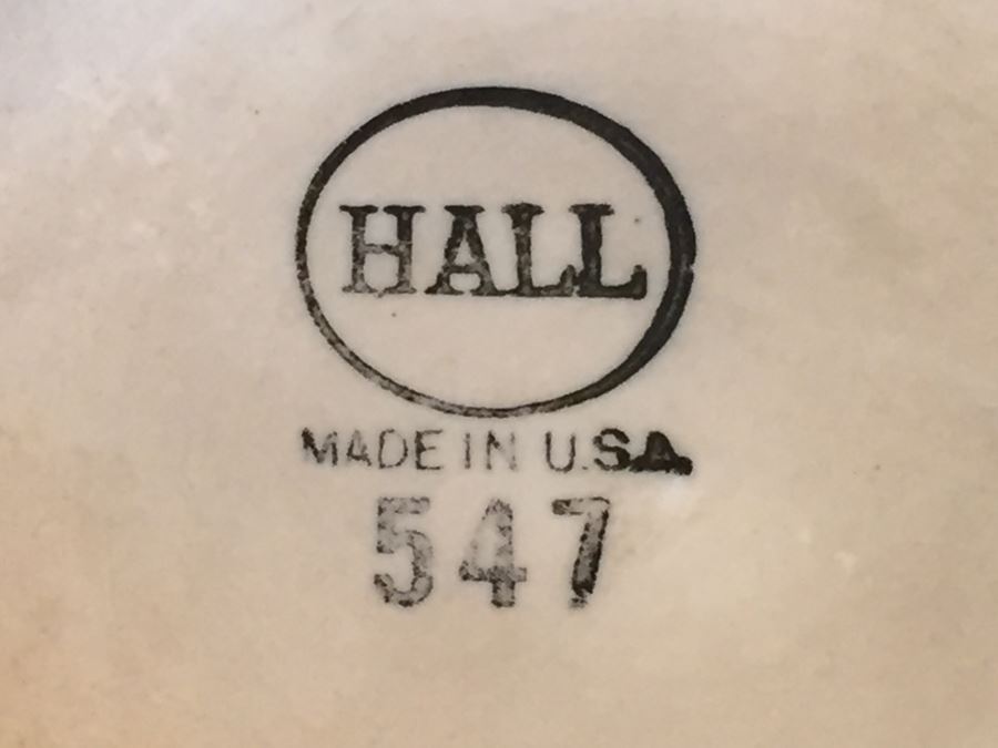 Black HALL China Footed Bowl Made In USA 547 [Photo 3]