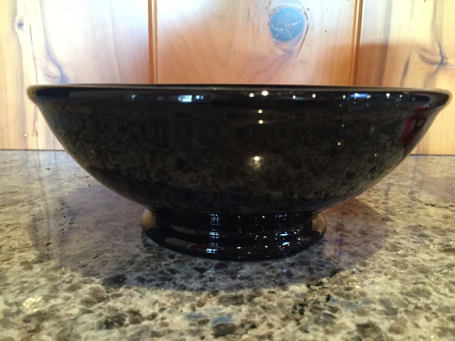 Black HALL China Footed Bowl Made In USA 547 [Photo 2]