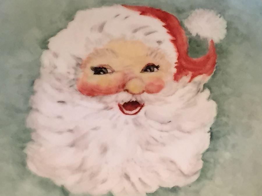 Vintage 1968 Hand Painted Santa Claus Plate Signed [Photo 5]