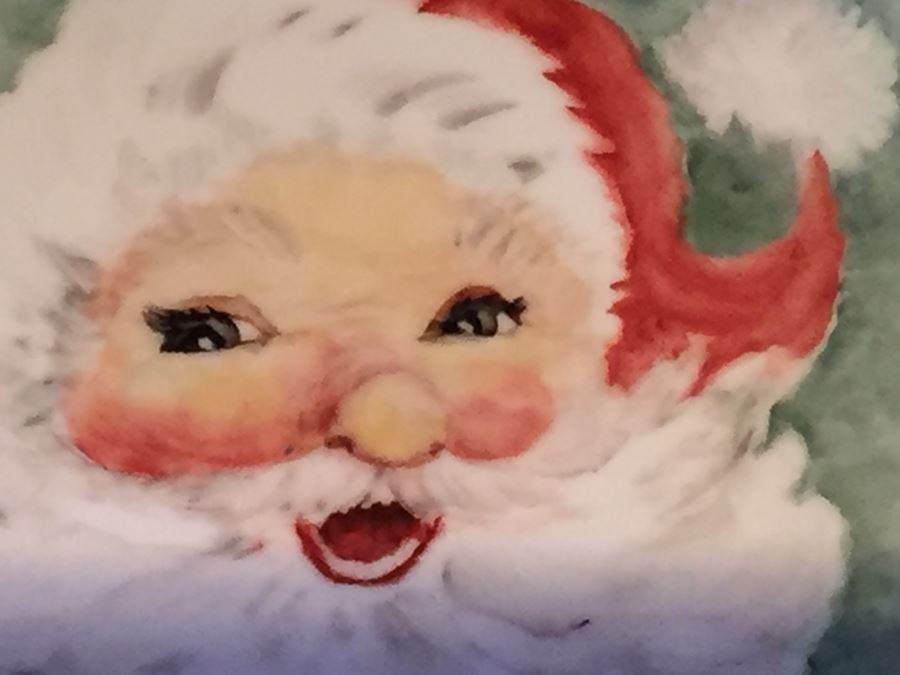 Vintage 1968 Hand Painted Santa Claus Plate Signed [Photo 2]