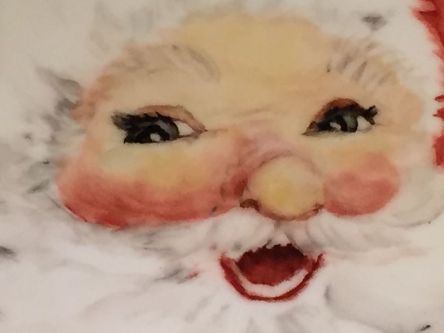 Vintage 1968 Hand Painted Santa Claus Plate Signed [Photo 6]