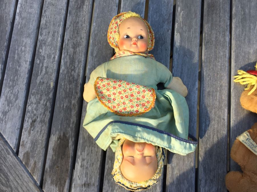 Vintage Topsy Turvy Doll With Two Heads And Ginger Bread Knickerbocker Doll [Photo 15]