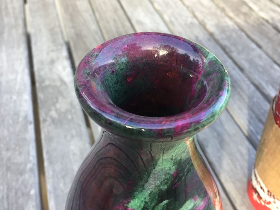 Stunning Colored Stone Turned Vase [Photo 10]
