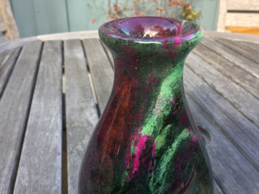 Stunning Colored Stone Turned Vase [Photo 2]
