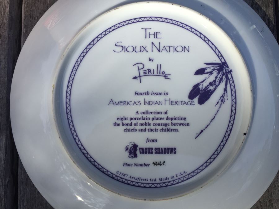 Sioux Nation By Perillo Collectible Porcelain Plates [Photo 3]