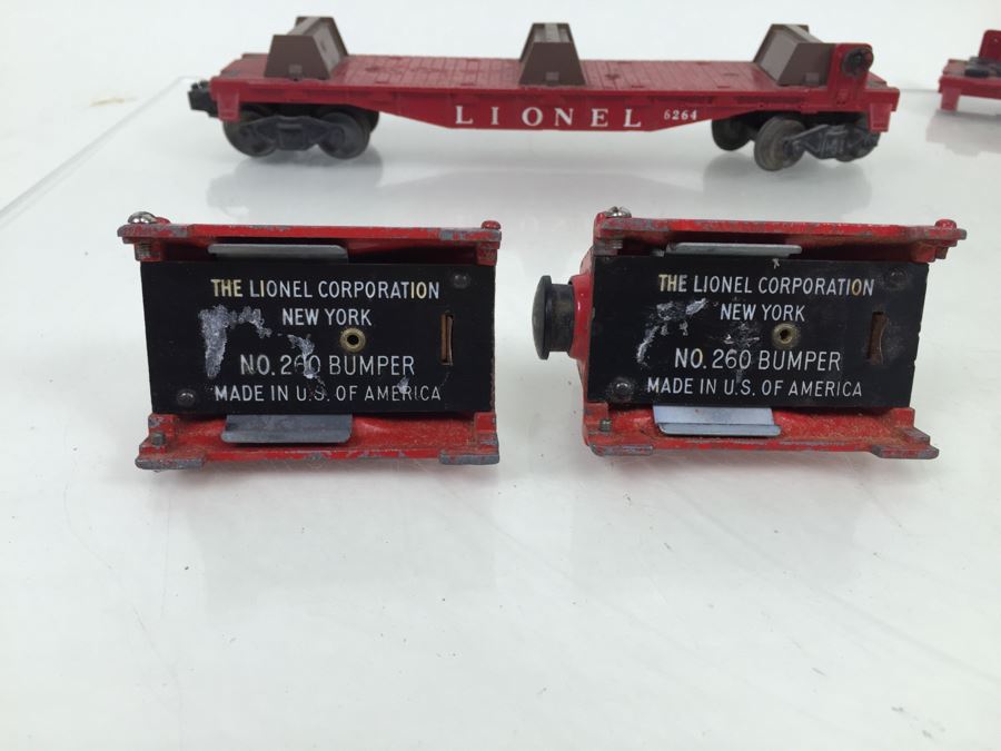 Lionel Train Lot Includes Lionel 6660 And 6264 Trailer Flatcar + (2) No. 260 Bumpers With Cooper-Jarret O Gauge And Parts [Photo 20]