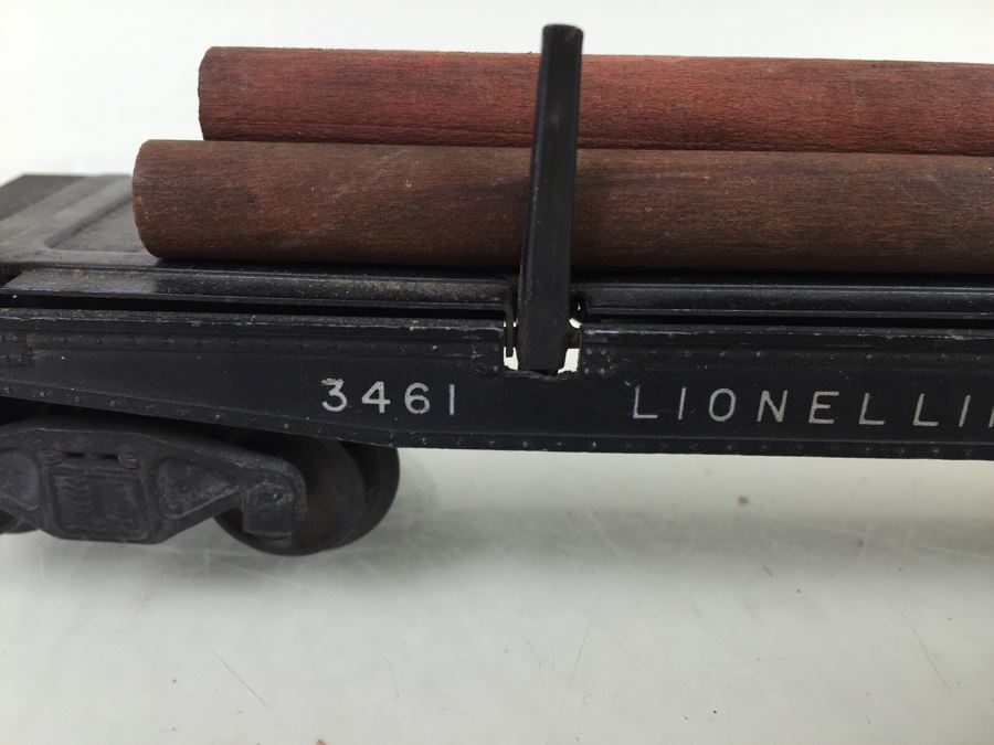 Lionel Train 3461 Operating Log Unloading Car + Lionel 6656 Livestock Stock Cattle Car [Photo 18]