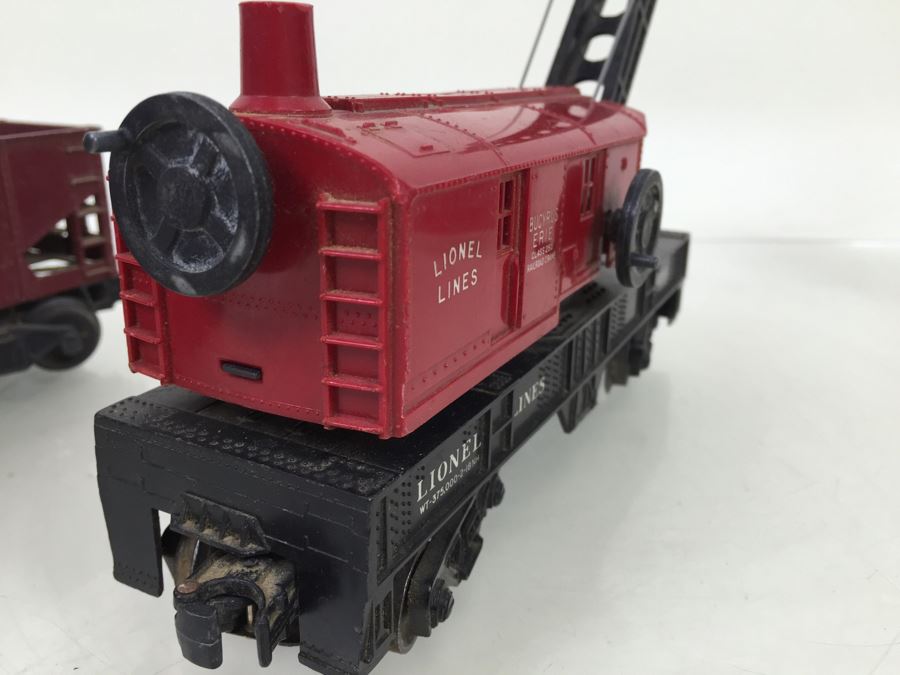 Lionel 6560 Crane Car + (2) Lionel 6456 Hopper Car O Gauge [Photo 9]