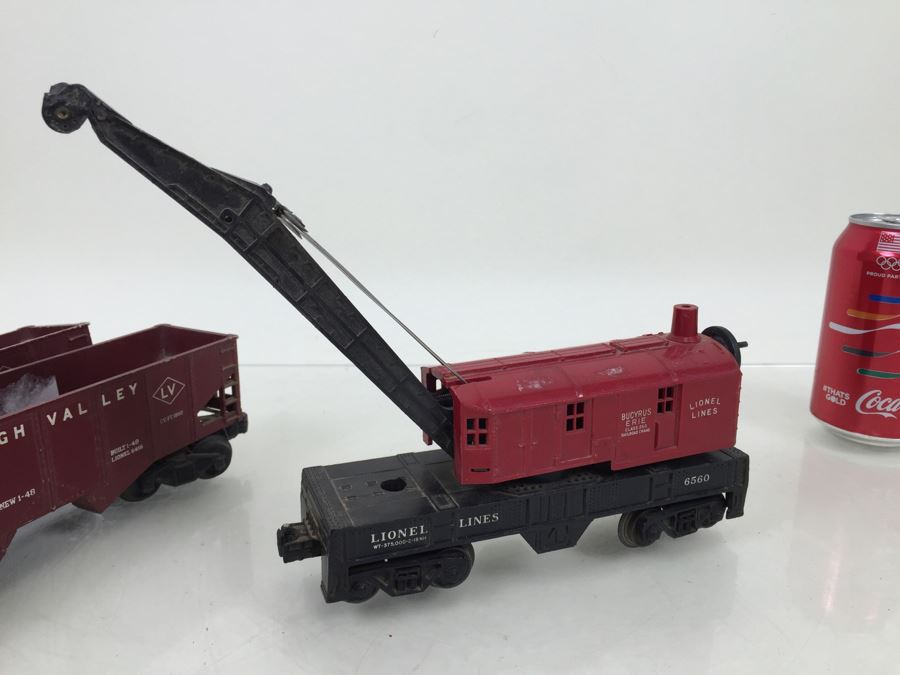Lionel 6560 Crane Car + (2) Lionel 6456 Hopper Car O Gauge [Photo 2]