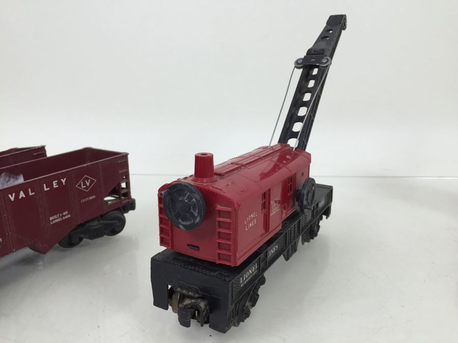 Lionel 6560 Crane Car + (2) Lionel 6456 Hopper Car O Gauge [Photo 8]