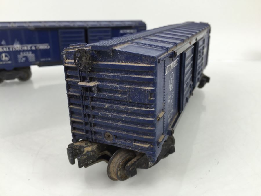 Pair Of Lionel 6468 Box Car Baltimore & Ohio Trains O Gauge [Photo 7]