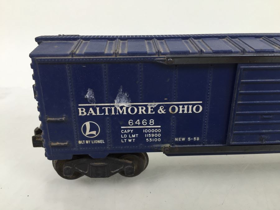 Pair Of Lionel 6468 Box Car Baltimore & Ohio Trains O Gauge [Photo 11]