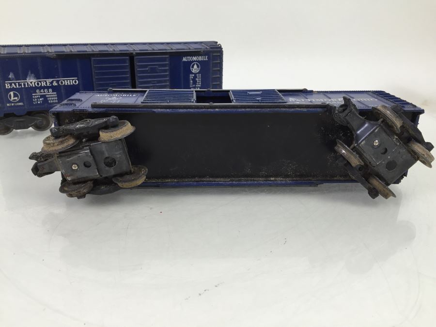 Pair Of Lionel 6468 Box Car Baltimore & Ohio Trains O Gauge [Photo 8]
