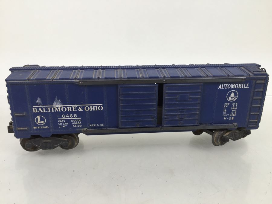 Pair Of Lionel 6468 Box Car Baltimore & Ohio Trains O Gauge [Photo 10]