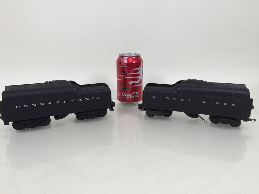 RARE Lionel 2671W Pennsylvania Whistle Tender Train + Lionel 2046W Lionel Lines Whistle Tender Train [Photo 1]
